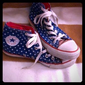 Converse Chucks Sneakers 
Blue Stars and Stripe